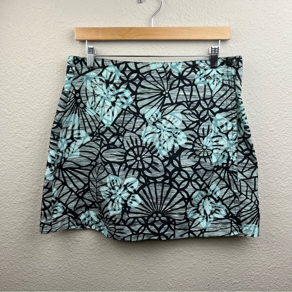 Columbia Buga Bliss Water Wrap Skirt in Blue and Black Sz 10